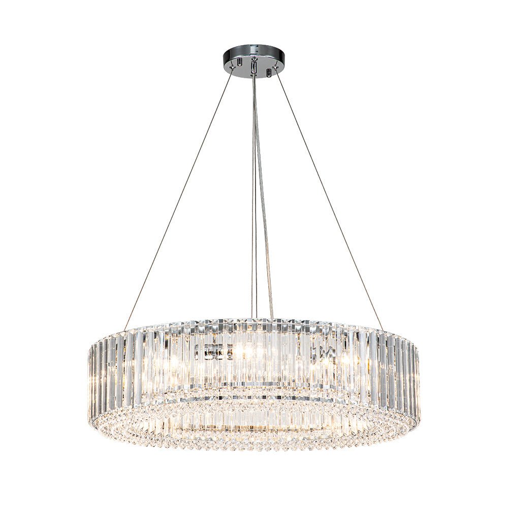 Lampadario a Drummo in Cristallo di Lusso Glam da 8 Luci