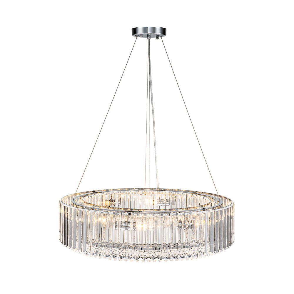 Lampadario a Drummo in Cristallo di Lusso Glam da 8 Luci