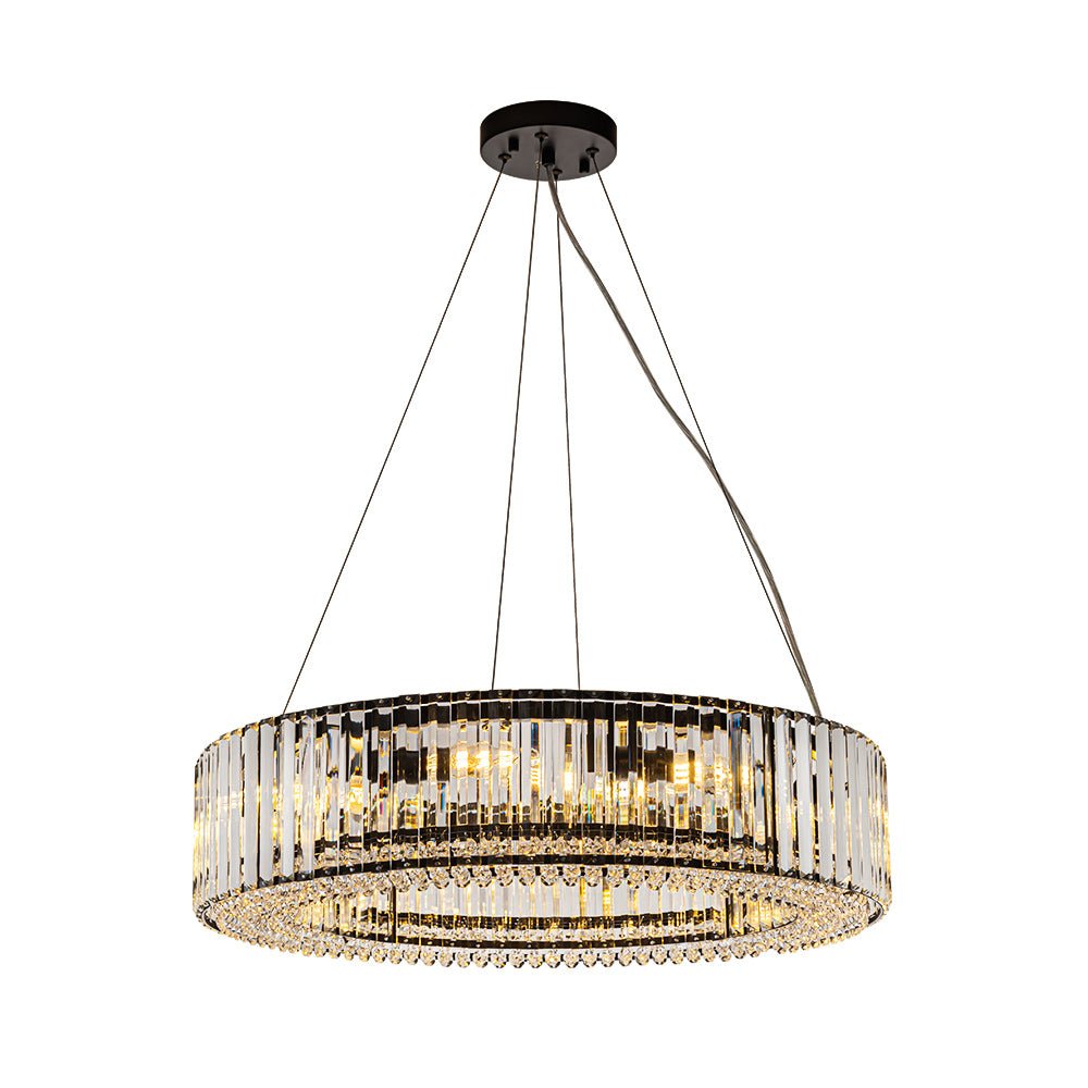 Lampadario a Drummo in Cristallo di Lusso Glam da 8 Luci