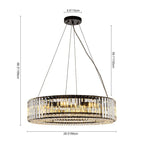 Lampadario a Drummo in Cristallo di Lusso Glam da 8 Luci