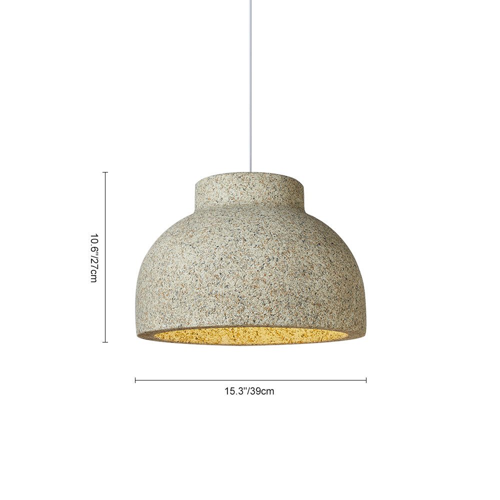 Lampadario a cupola Wabi Sabi a 1 luce fatto a mano