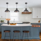 Industrial 1-Light Pot Lid Dome Pendant