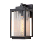Lampada da Parete Esterna Impermeabile in Vetro Rigato 1 Luce Industriale