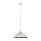 Lampadario moderno in metallo a cupola con 1 luce e bordo largo