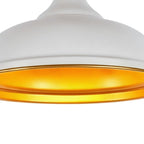 Lampadario moderno in metallo a cupola con 1 luce e bordo largo