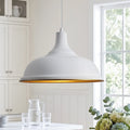 Lampadario moderno in metallo a cupola con 1 luce e bordo largo