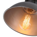 Sospensione Lineare a Cupola Industriale con 3 Luci