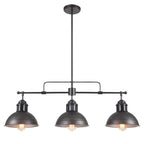 Sospensione Lineare a Cupola Industriale con 3 Luci