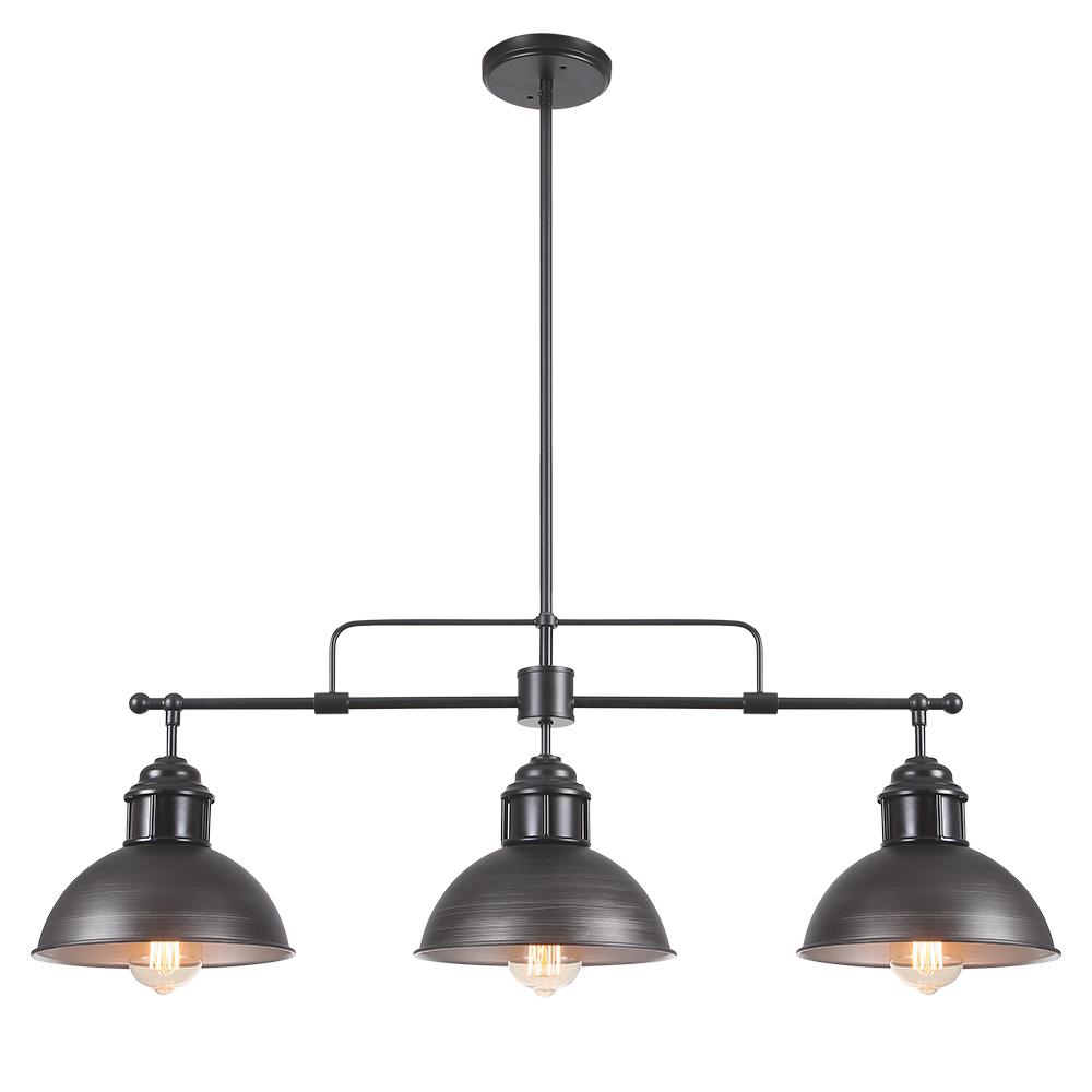 Sospensione Lineare a Cupola Industriale con 3 Luci