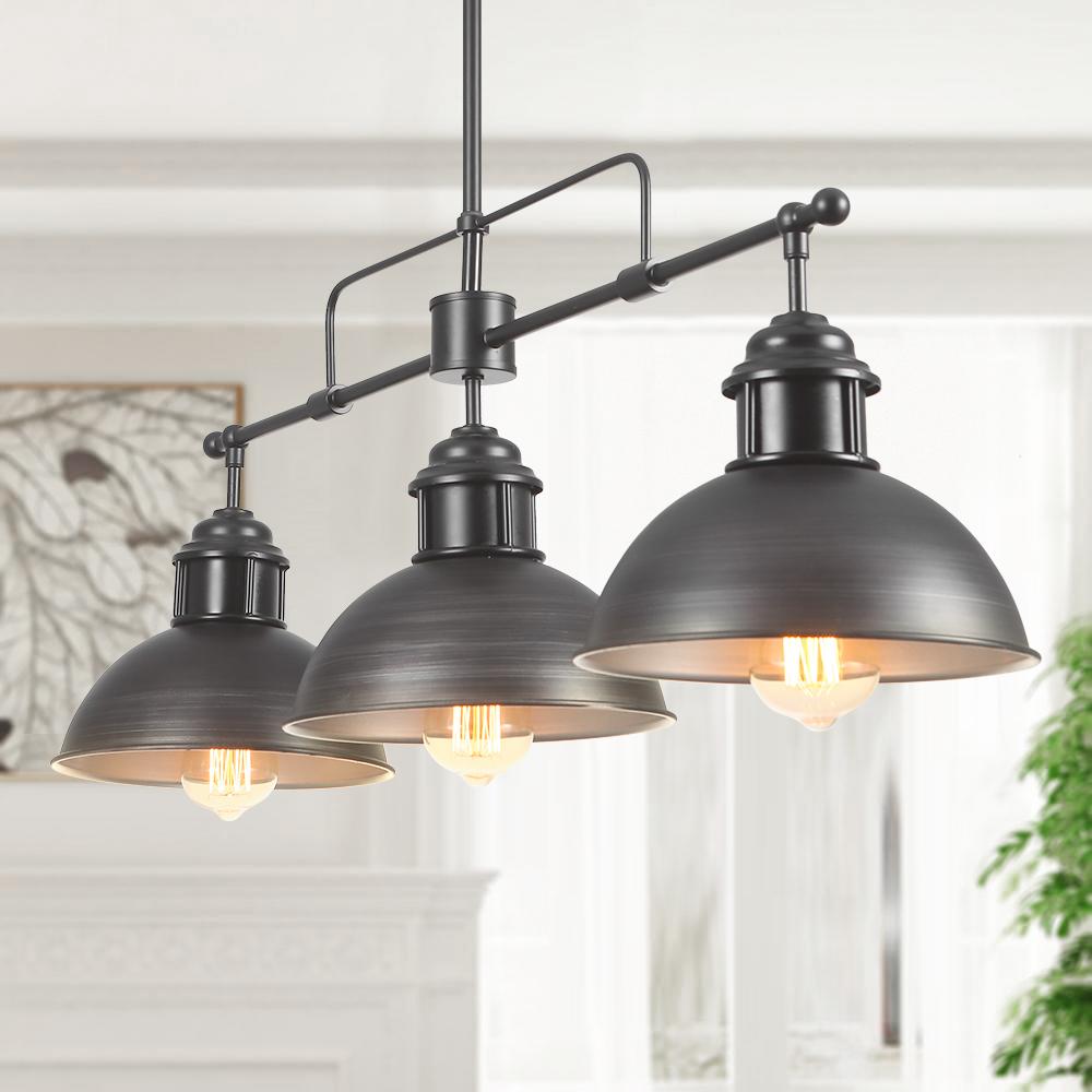 Sospensione Lineare a Cupola Industriale con 3 Luci