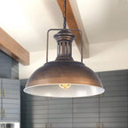 Lampada a Sospensione Industriale a Cupola Singola