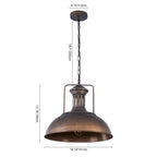 Lampada a Sospensione Industriale a Cupola Singola