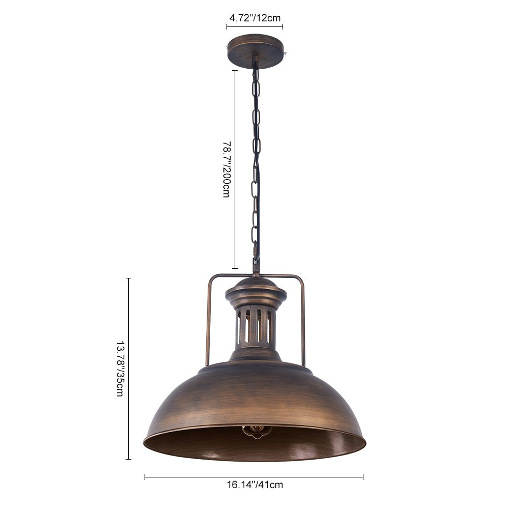 Lampada a Sospensione Industriale a Cupola Singola