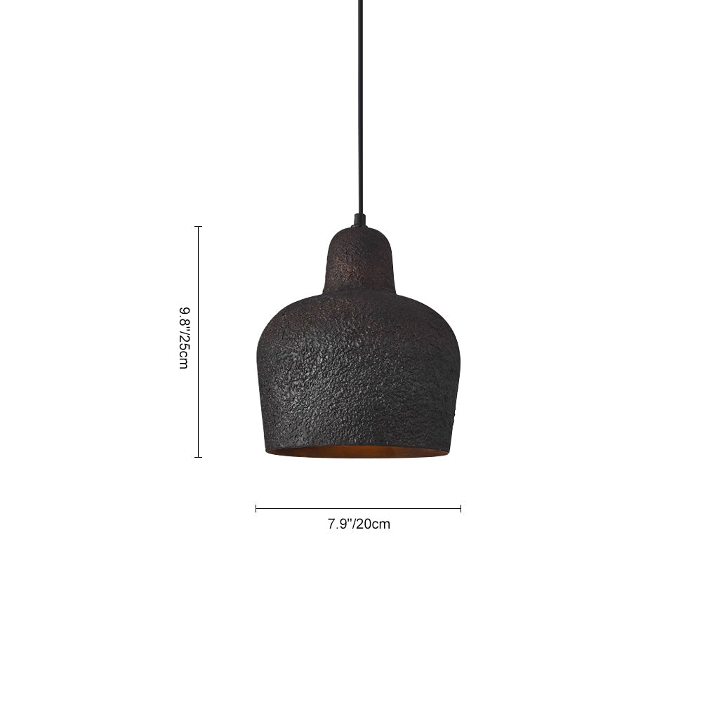 Lampada a sospensione a campana in stile giapponese con 1 luce per tavolo da pranzo