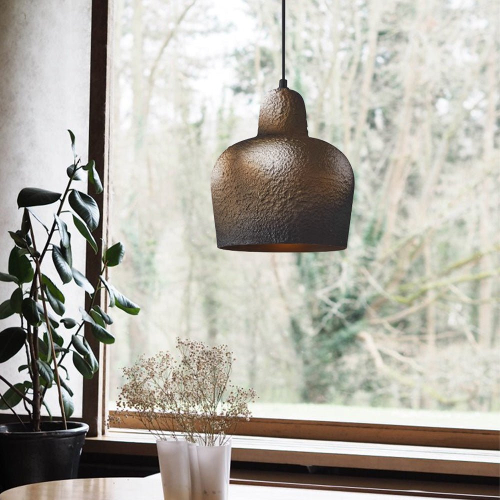 Lampada a sospensione a campana in stile giapponese con 1 luce per tavolo da pranzo