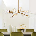 Lampadario in cristallo ottone Sputnik da 12 luci di lusso
