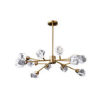 Lampadario in cristallo ottone Sputnik da 12 luci di lusso