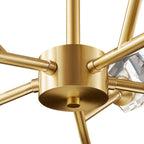 Lampadario in cristallo ottone Sputnik da 12 luci di lusso