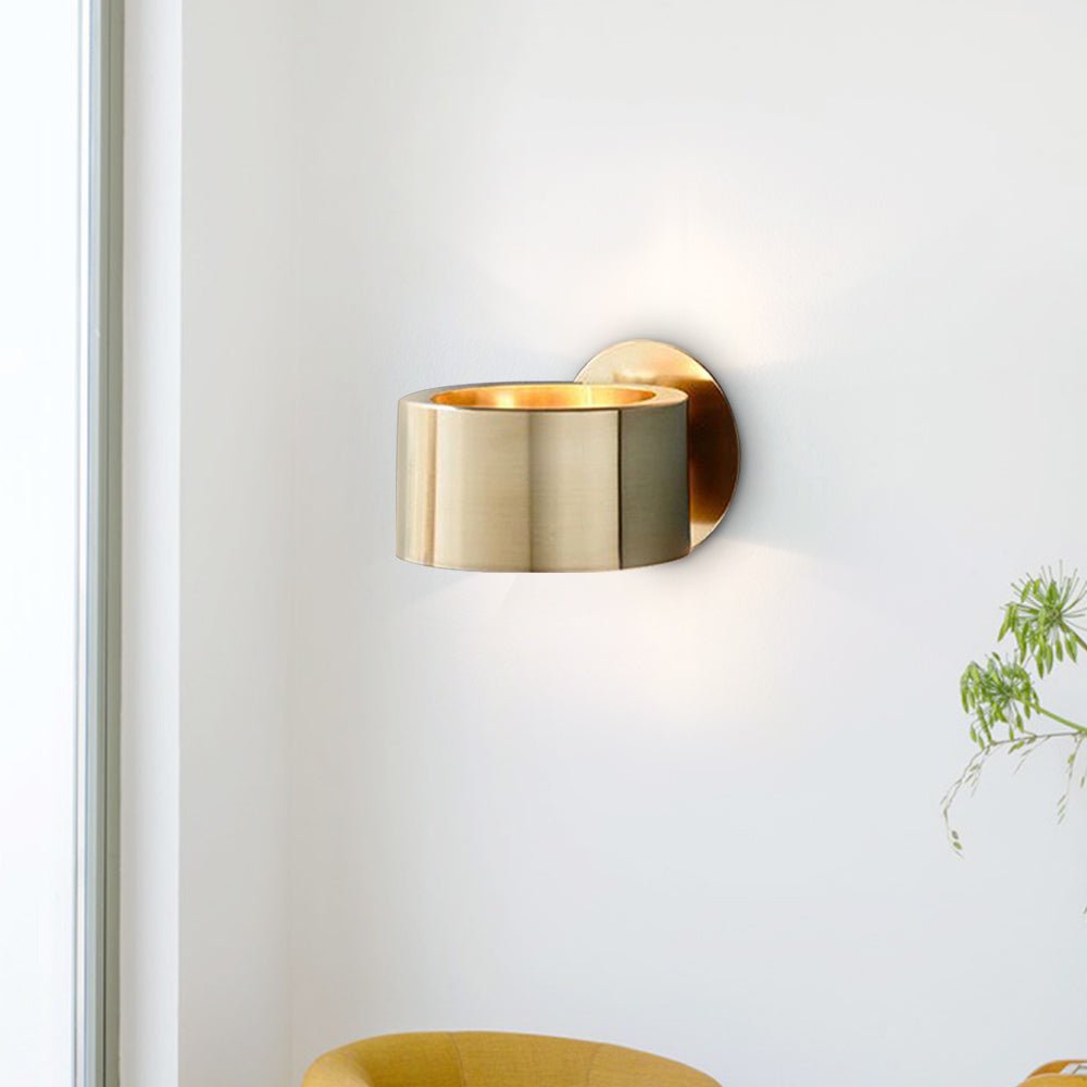 Applique da Parete Oro a 1 Luce Stile Mid-Century per Camera da Letto