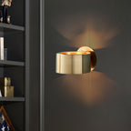 Applique da Parete Oro a 1 Luce Stile Mid-Century per Camera da Letto