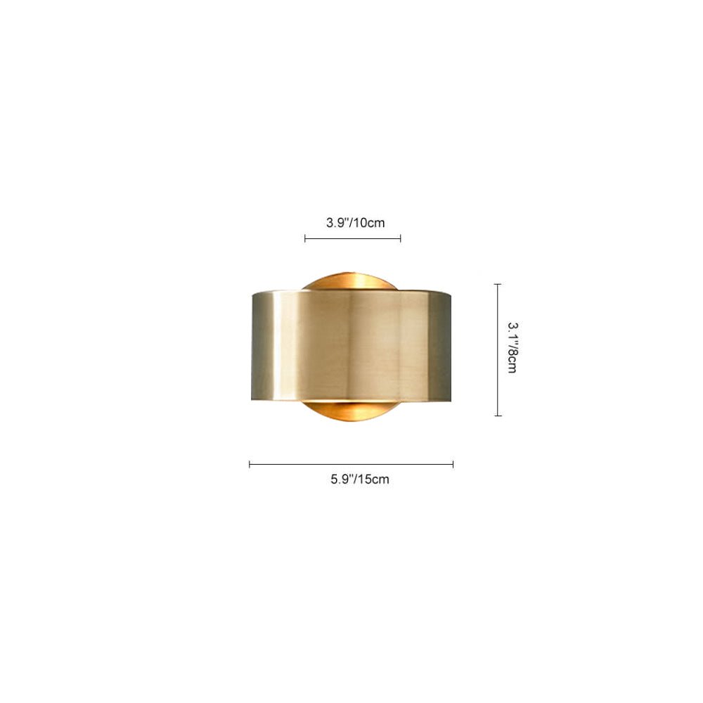 Applique da Parete Oro a 1 Luce Stile Mid-Century per Camera da Letto