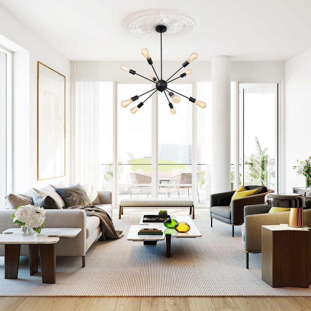 Lampadario Sputnik 10 Luci Mid-Century