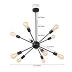 Lampadario Sputnik 10 Luci Mid-Century