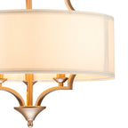 Lampadario a tamburo con 3 luci in stile mid-century