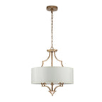 Lampadario a tamburo con 3 luci in stile mid-century
