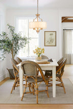 Lampadario a tamburo con 3 luci in stile mid-century