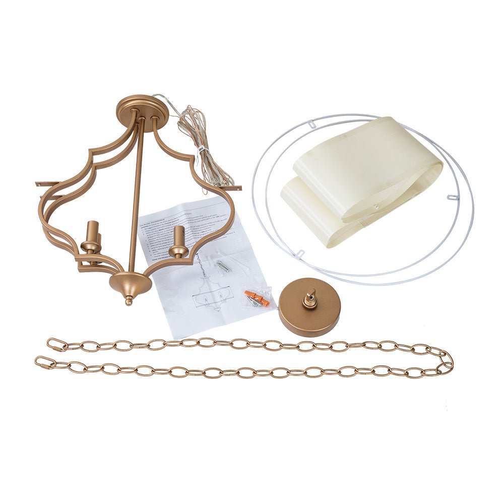 Lampadario a tamburo con 3 luci in stile mid-century