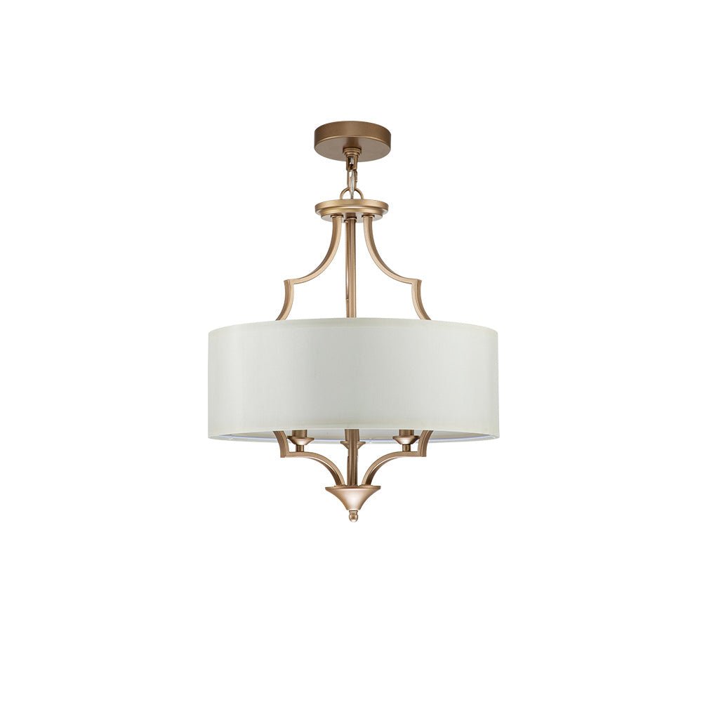 Lampadario a tamburo con 3 luci in stile mid-century