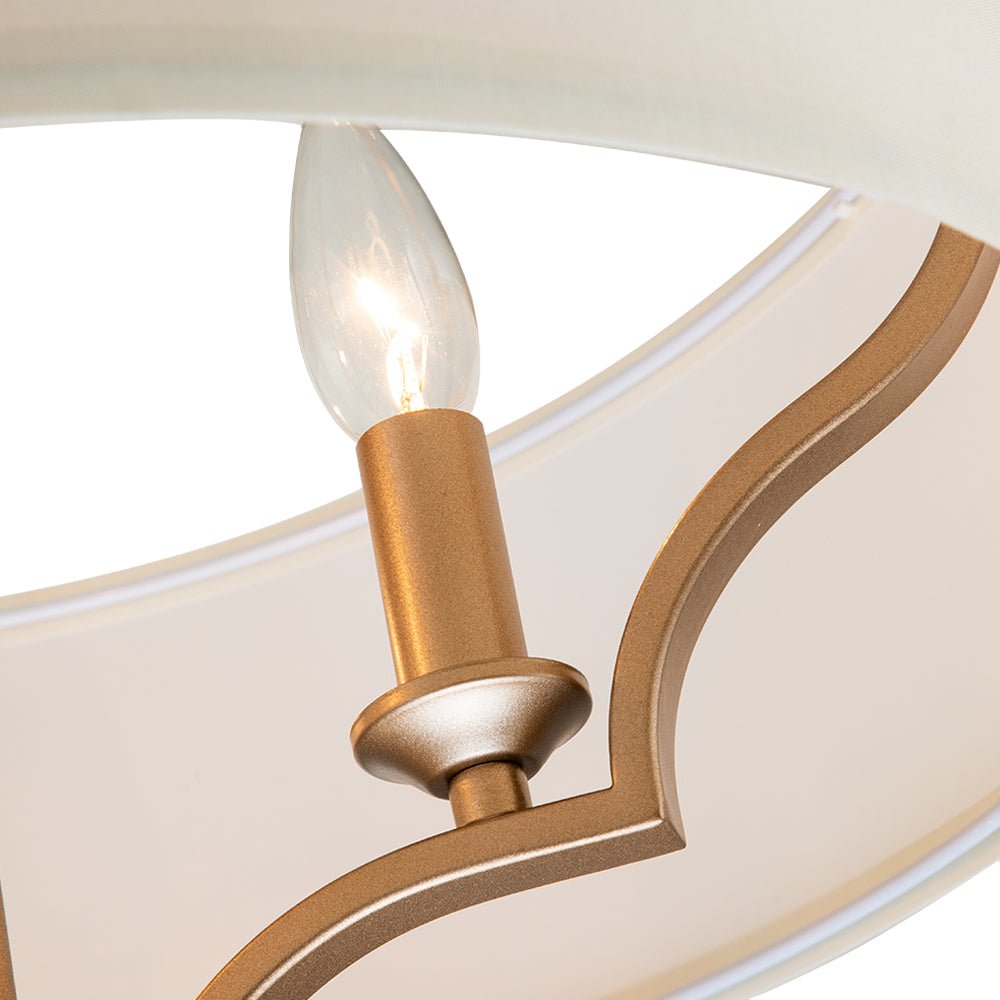 Lampadario a tamburo con 3 luci in stile mid-century