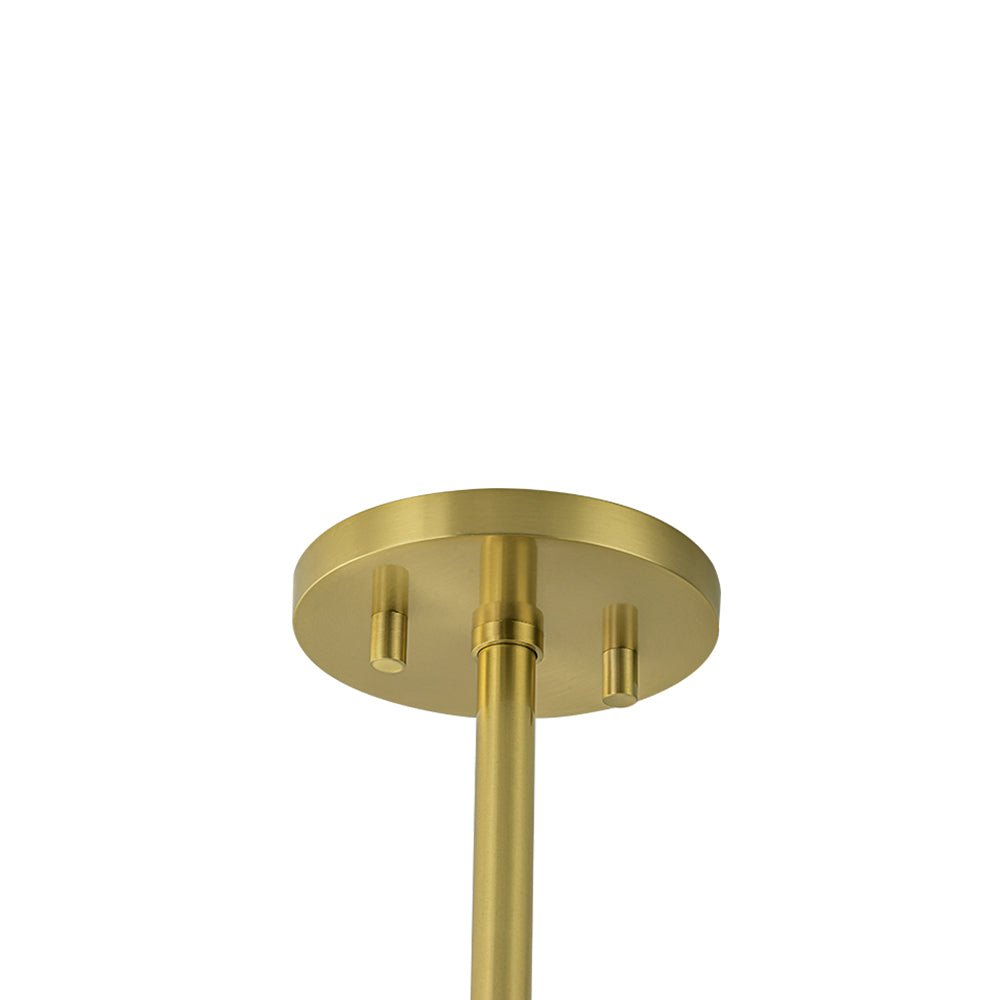 Lampada da soffitto semi-flush a 3 luci in vetro sputnik stile Mid-Century