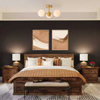 Semi Flush Mount in Vetro a Globo Sputnik 3 Luci Stile Mid-Century