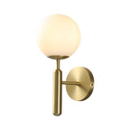 Applique da parete in vetro a sfera con 1 luce in stile moderno di metà secolo