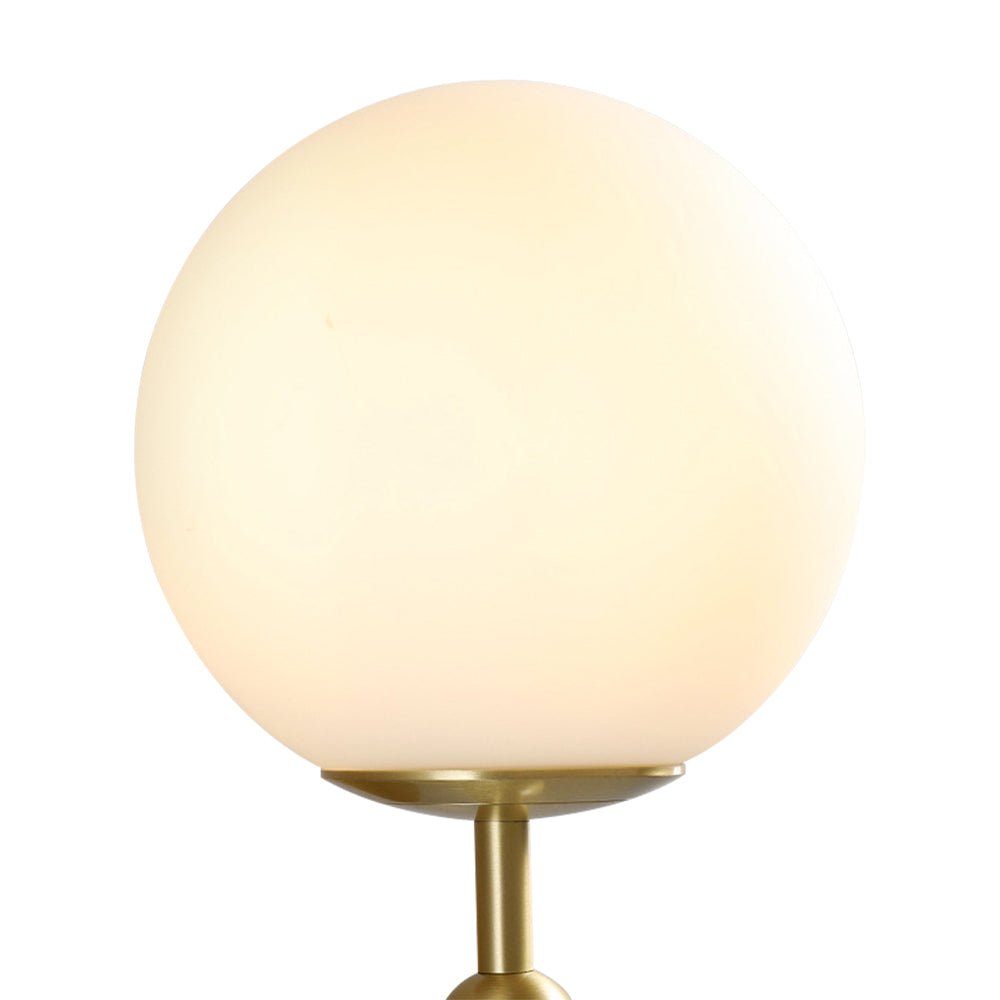 Applique da parete in vetro a sfera con 1 luce in stile moderno di metà secolo