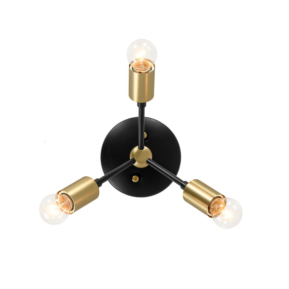 Luce Semi Flush Sputnik 3 Luci Stile Moderno di Metà Secolo