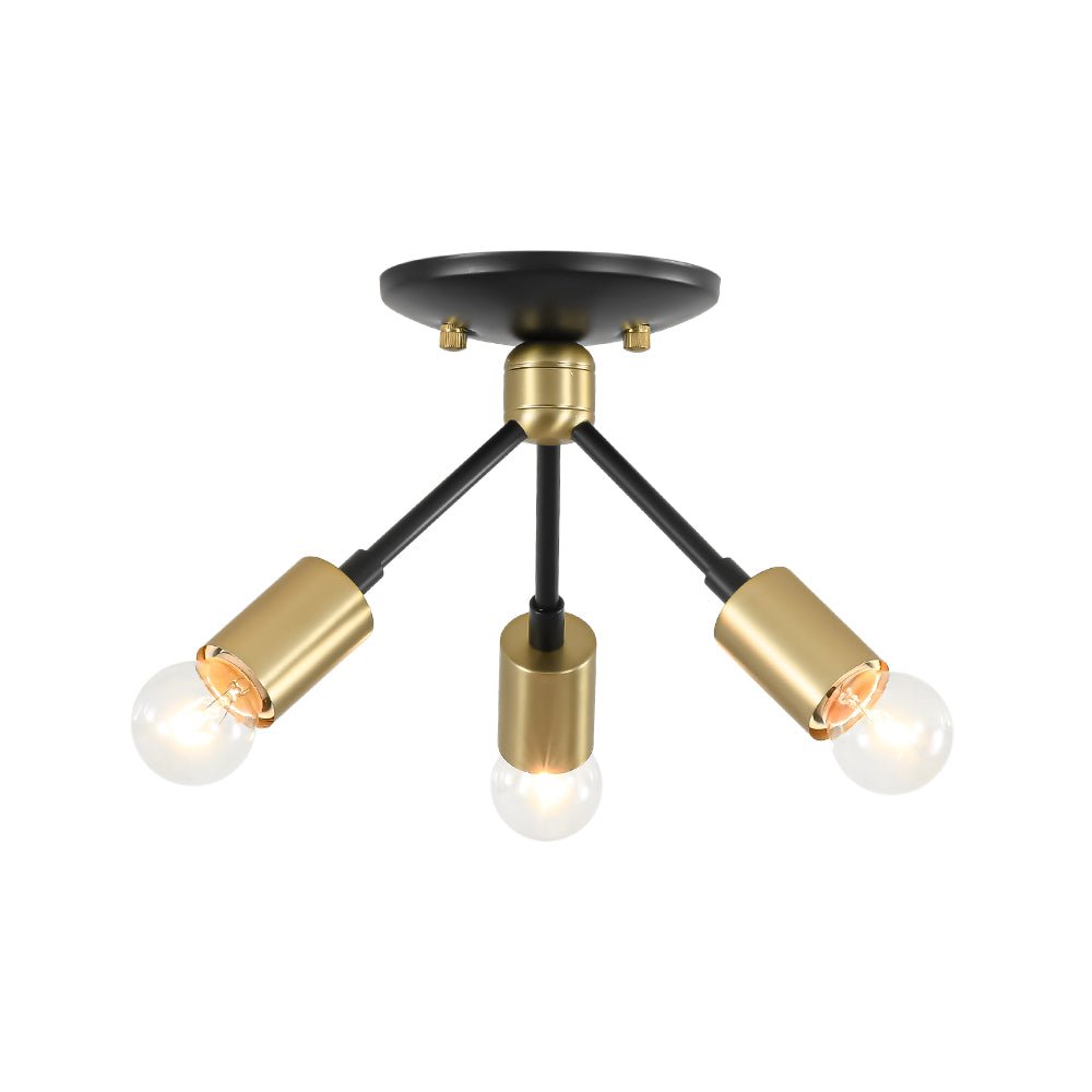 Luce Semi Flush Sputnik 3 Luci Stile Moderno di Metà Secolo