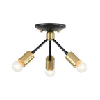 Luce Semi Flush Sputnik 3 Luci Stile Moderno di Metà Secolo