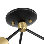 Luce Semi Flush Sputnik 3 Luci Stile Moderno di Metà Secolo