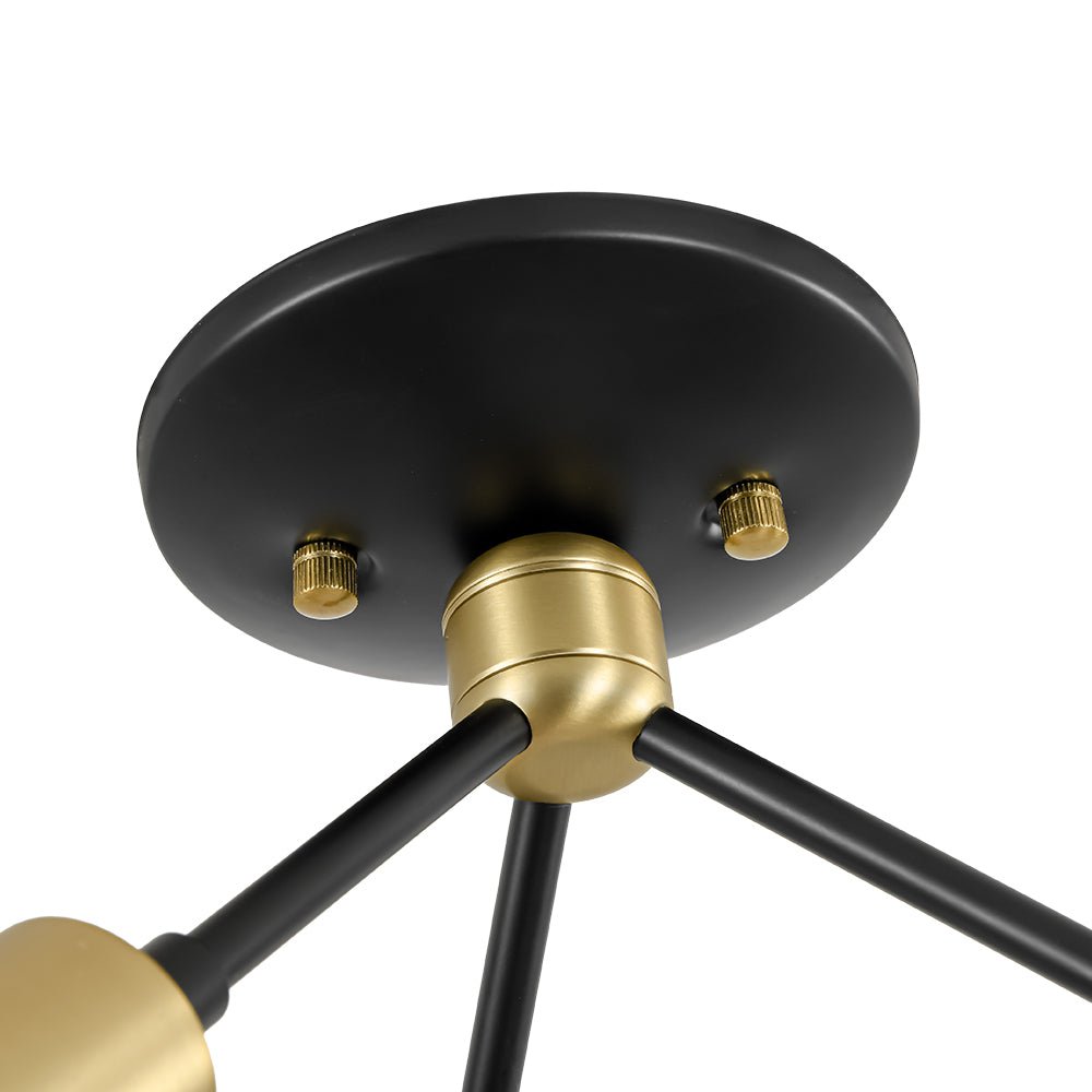 Luce Semi Flush Sputnik 3 Luci Stile Moderno di Metà Secolo