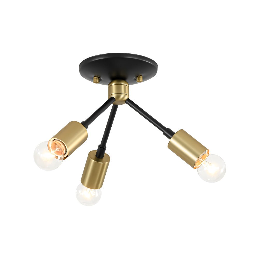Luce Semi Flush Sputnik 3 Luci Stile Moderno di Metà Secolo