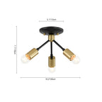 Luce Semi Flush Sputnik 3 Luci Stile Moderno di Metà Secolo
