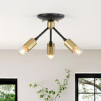 Luce Semi Flush Sputnik 3 Luci Stile Moderno di Metà Secolo
