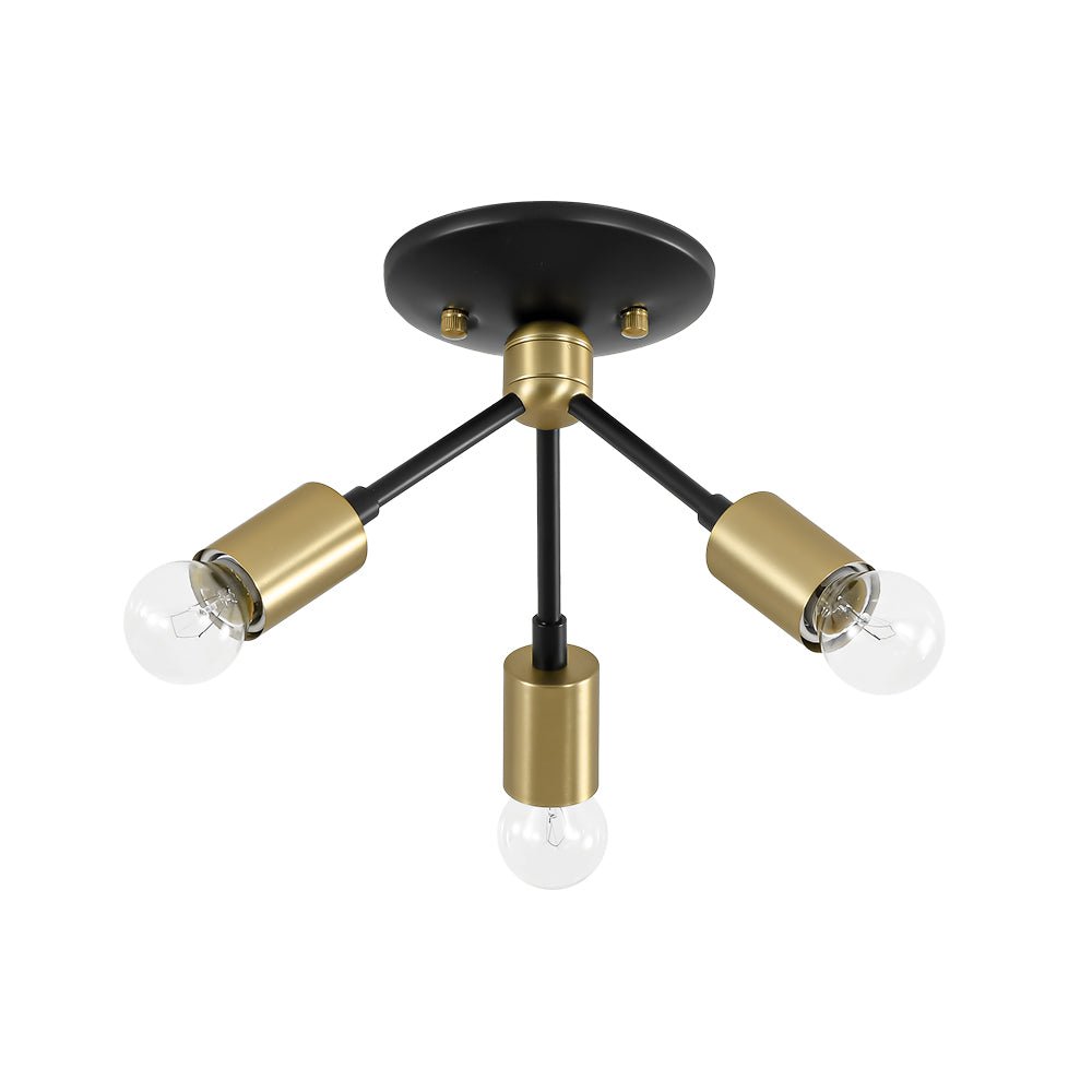 Luce Semi Flush Sputnik 3 Luci Stile Moderno di Metà Secolo