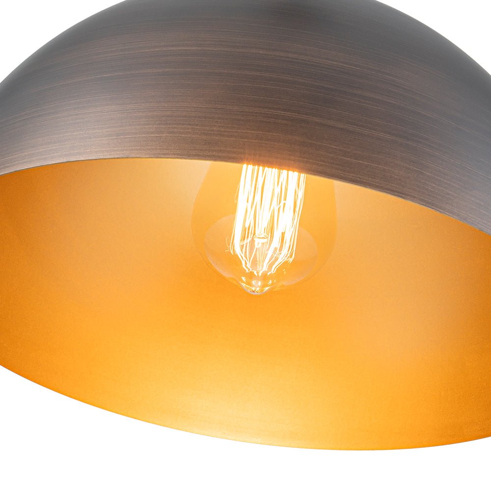 Lampada a Sospensione Industriale in Metallo Stile Mid-Century Modern