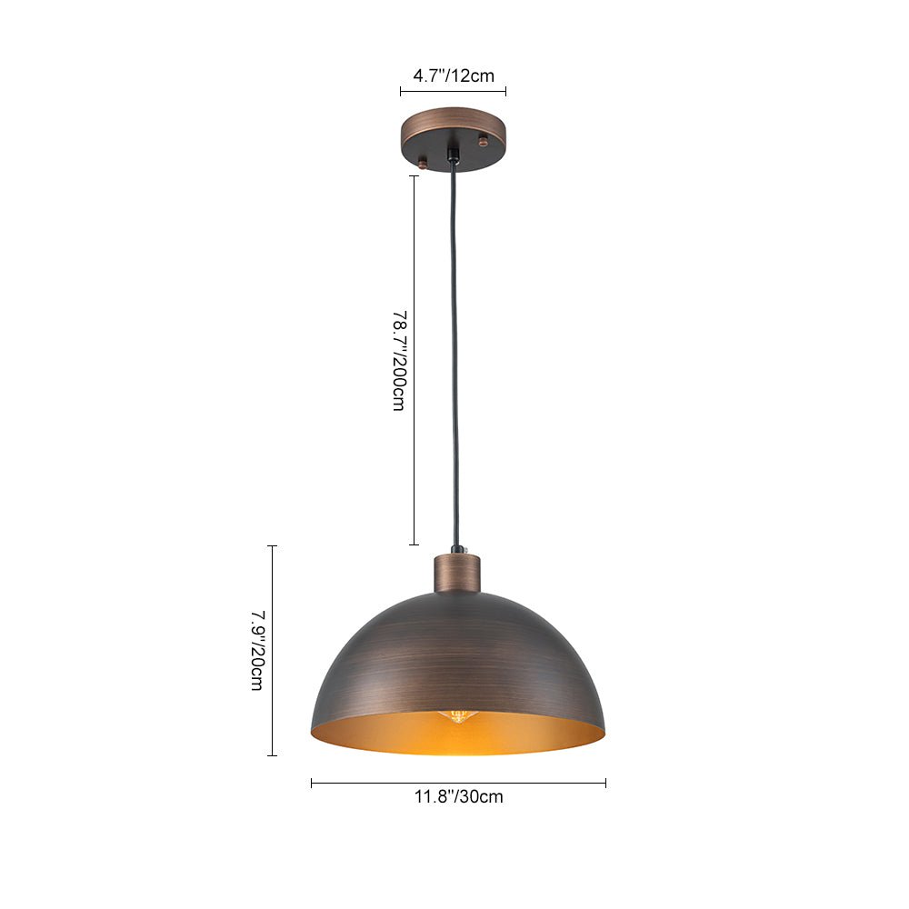 Lampada a Sospensione Industriale in Metallo Stile Mid-Century Modern