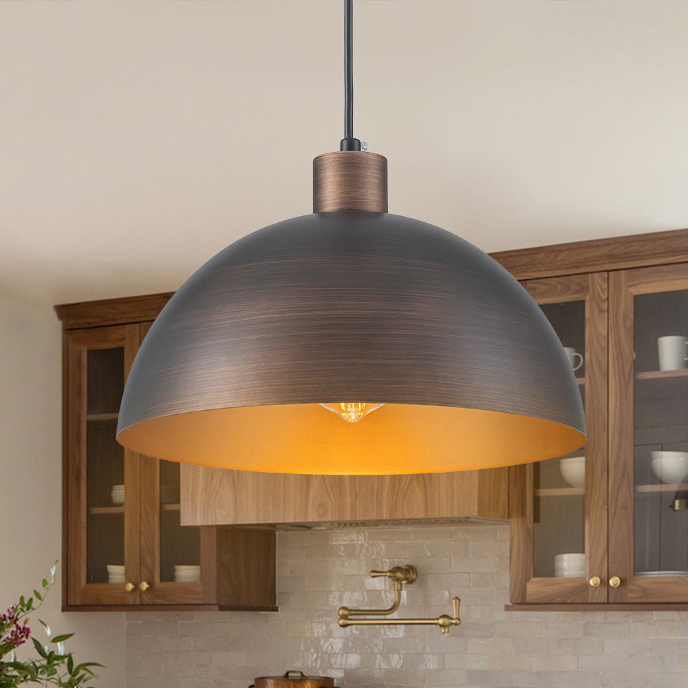 Lampada a Sospensione Industriale in Metallo Stile Mid-Century Modern