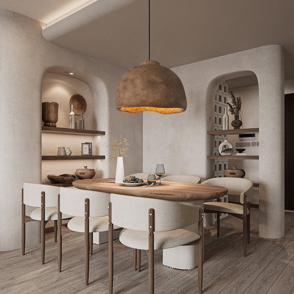 Minimalista Sospensione Dome Wabi Sabi a 1 Luce per Tavolo da Pranzo